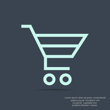 alışveriş sepeti basit simgesi