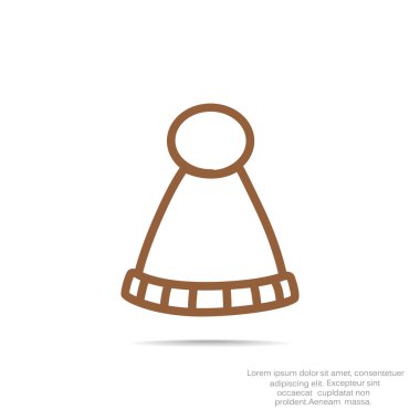 Kış şapka web simgesi