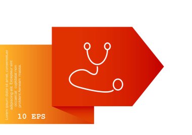 Stetoskop basit web simgesi 