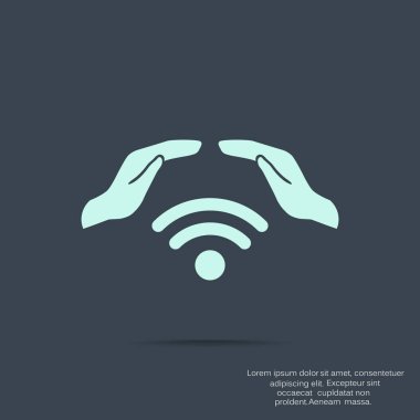 Radyo dalgaları ile el simgesi