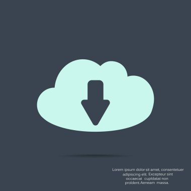 Bulut dosya download simgesi