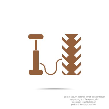 Hava pompası ve lastik web simgesi