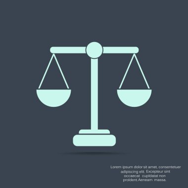 Adalet basit web simgesi ölçekleri