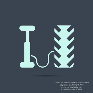 Hava pompası ve lastik web simgesi