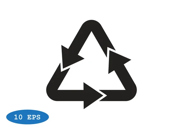 Waste recycling symbol with arrows — Stock Vector