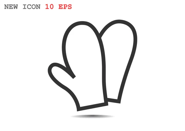 Handschoenen web pictogram — Stockvector