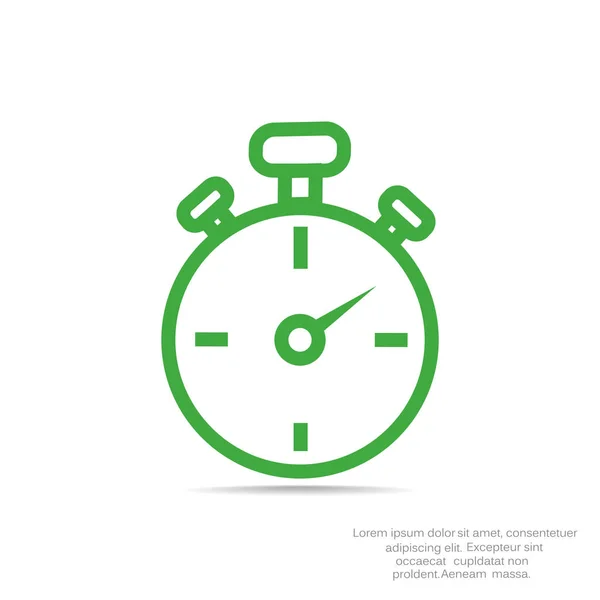 Stopwatch platte pictogram — Stockvector