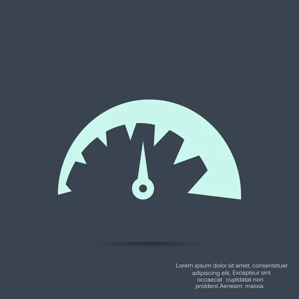 Icono web de velocímetro simple — Vector de stock