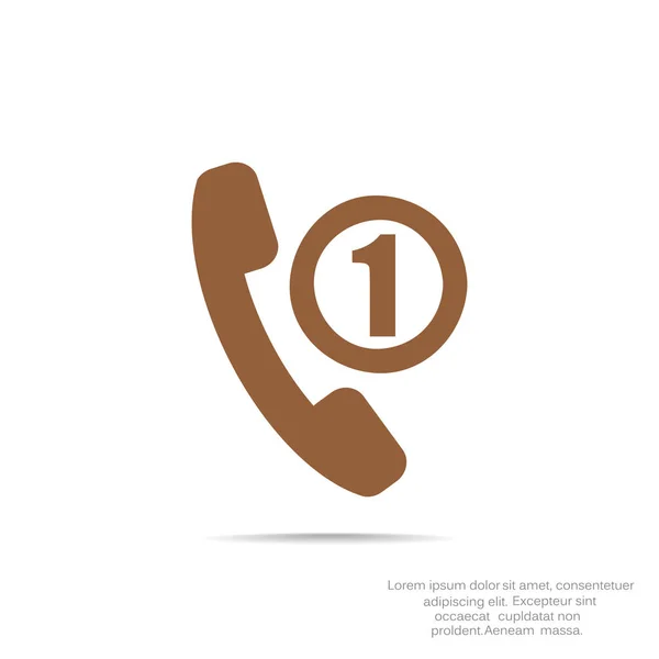 Tubo telefonico con chiamata mancante — Vettoriale Stock