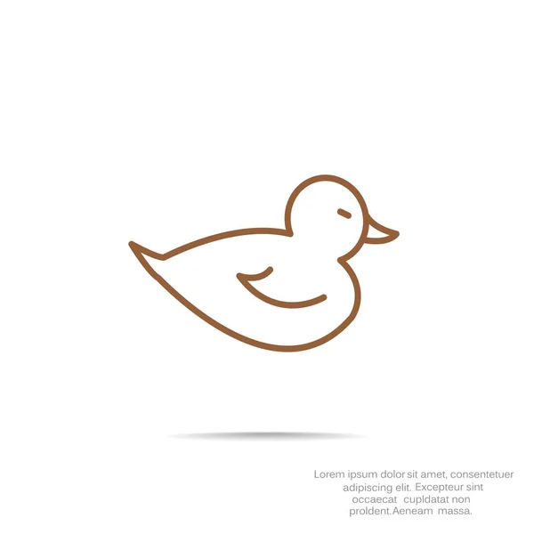 Проста іграшкова піктограма качки — стоковий вектор