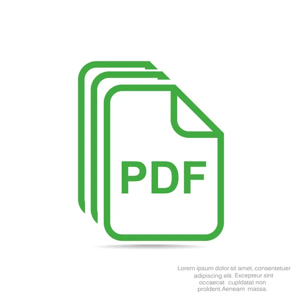 Pdf ícone de arquivo plano — Vetor de Stock