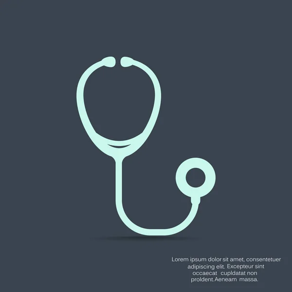 Stetoscopio semplice icona web — Vettoriale Stock