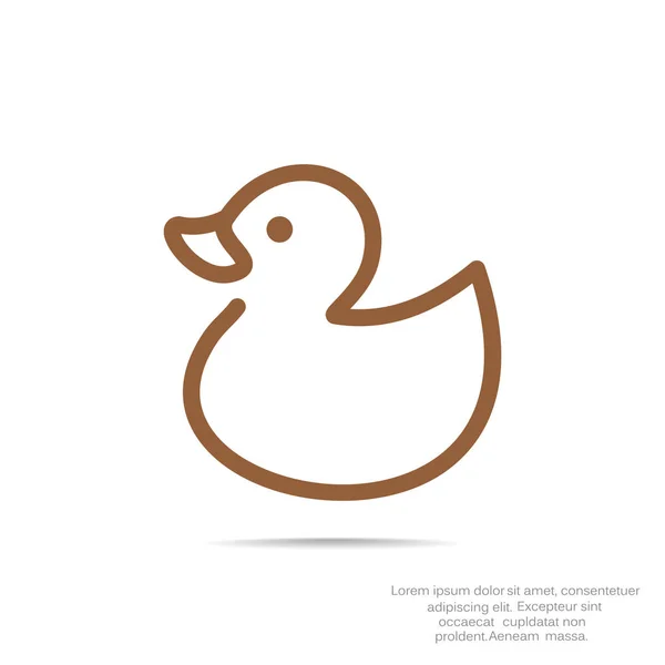 Simple juguete pato icono — Vector de stock