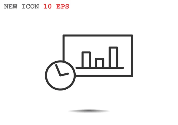 ビジネス成長グラフのプレゼンテーションのアイコン — ストックベクタ