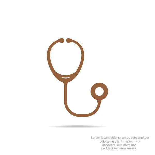 Stethoscope simple web icon — Stock Vector