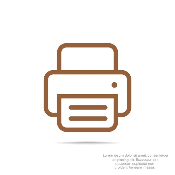 Working printer with paper — Stock Vector