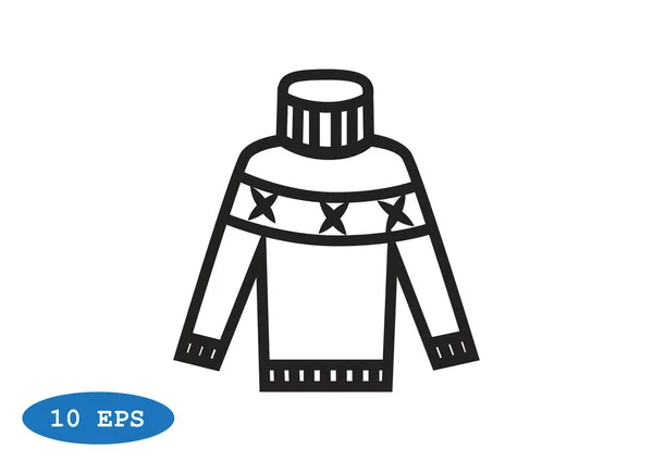 Gebreide trui eenvoudig pictogram — Stockvector