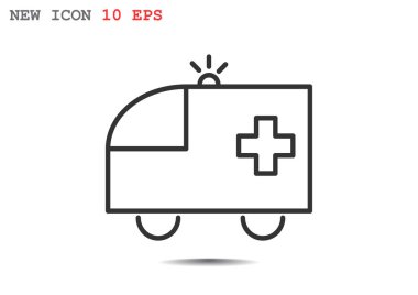 Ambulans araba web simgesi