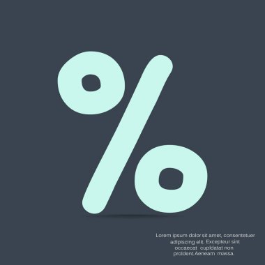 Basit yüzde simgesi simgesi