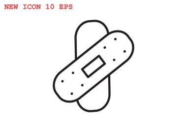 Bandaj sıva basit web simgesi