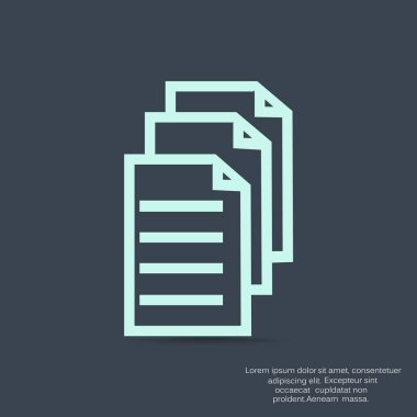 Dosyaları veya belgeleri web simgesi