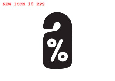 Etiket asılı üzerinde yüzde simgesi