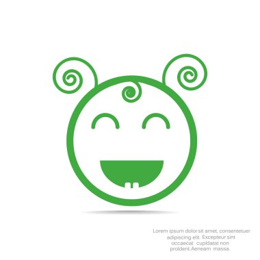 Mutlu bir çocuk yüzü doodle