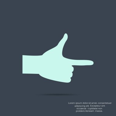 El ile düz parmak işaret