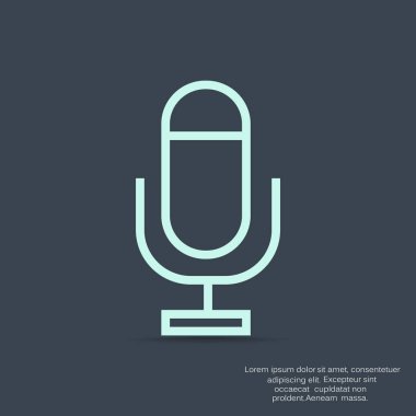 Basit mikrofon web simgesi