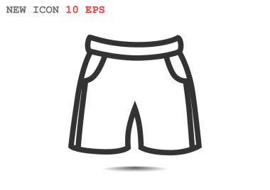 Şort düz simgesi