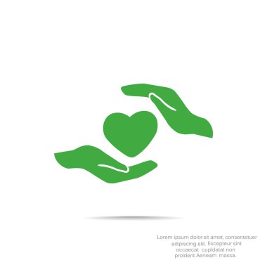 Ellerin simgesinde kalp