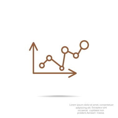 Eğri çizgi grafik simgesini