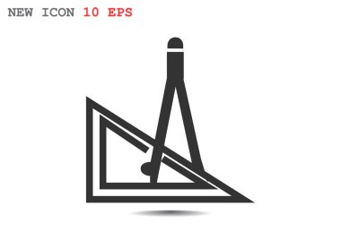 Pergel ile cetvel simgesi