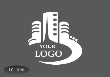 Şirketiniz için şehir binaları logosu