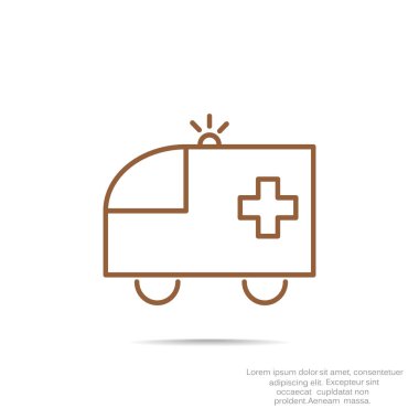 Ambulans araba web simgesi