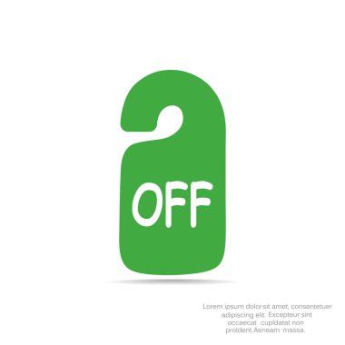 Etiket asılı üzerinde yazıt