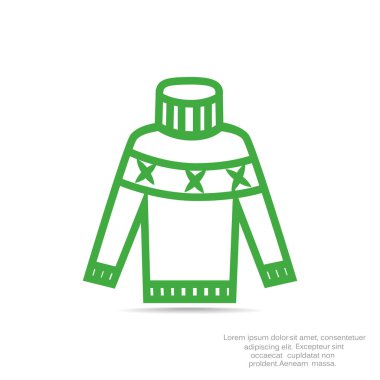 örme kazak basit simgesi