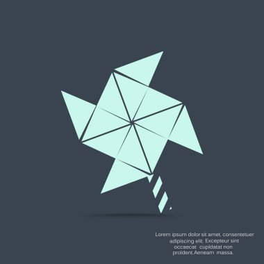 Yel değirmeni pervane oyuncak web simgesi