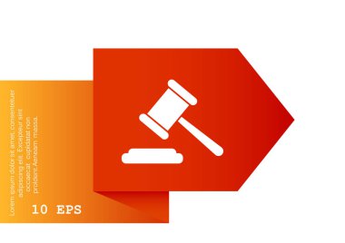 Açık artırma çekiç basit web simgesi