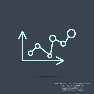 Eğri çizgi grafik simgesini