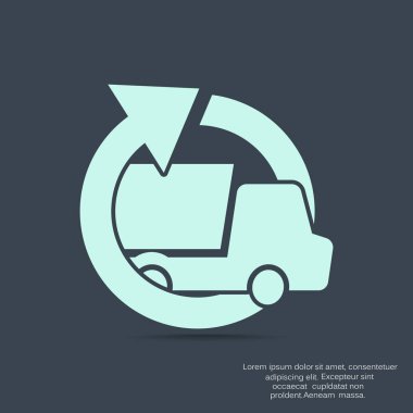 Nakliye ve teslimat web simgesi