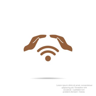 Radyo dalgaları ile el simgesi