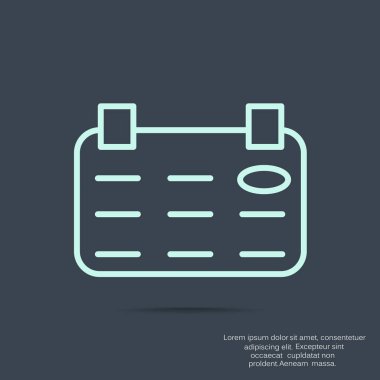 Takvim basit web simgesi yaprak