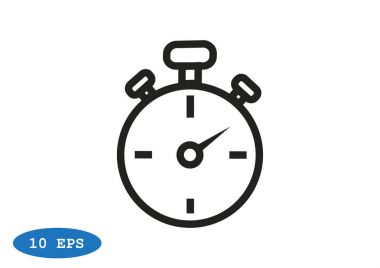 Stopwatch Düz Simgesi