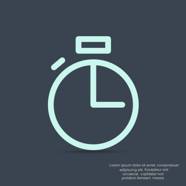 Stopwatch Düz Simgesi