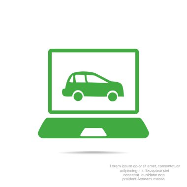 Dizüstü ekran araba ile