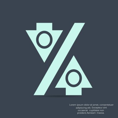 Yüzde işareti ile okları