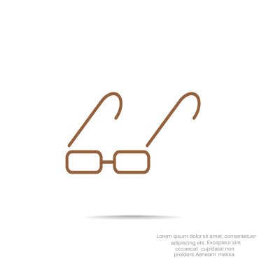 gözlük basit simgesi