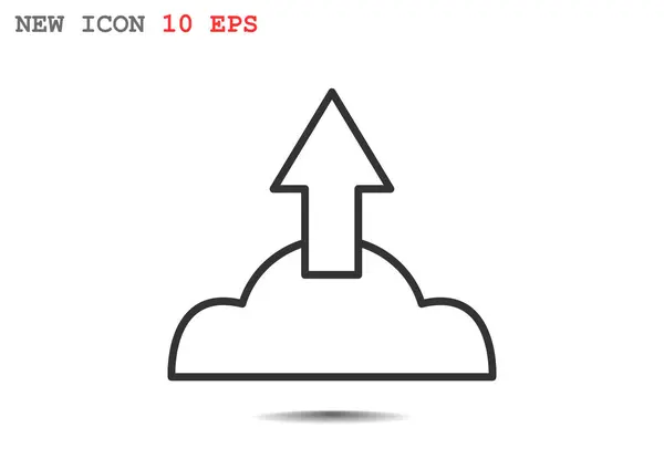 Symbole zum Herunterladen von Cloud-Dateien — Stockvektor