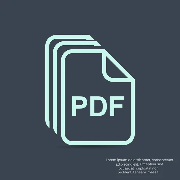 Pdf ícone de arquivo plano — Vetor de Stock